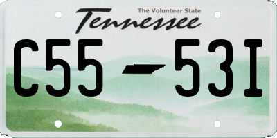TN license plate C5553I