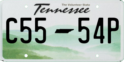 TN license plate C5554P