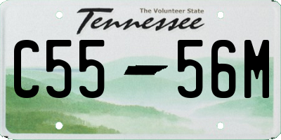 TN license plate C5556M