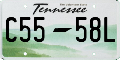 TN license plate C5558L