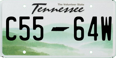 TN license plate C5564W