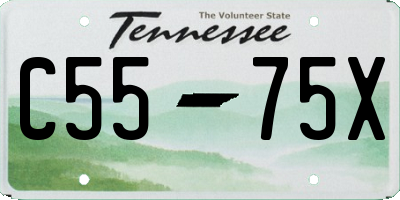 TN license plate C5575X