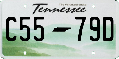 TN license plate C5579D