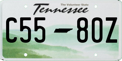 TN license plate C5580Z