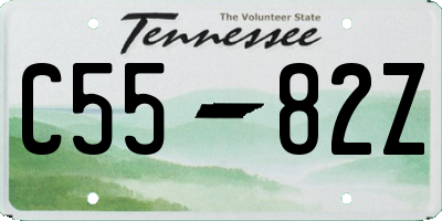 TN license plate C5582Z