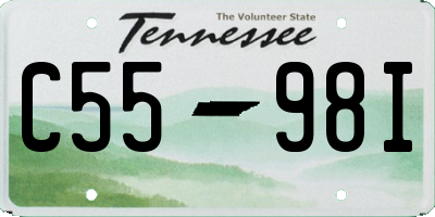 TN license plate C5598I