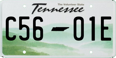 TN license plate C5601E