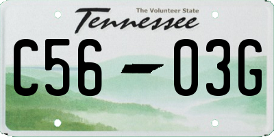 TN license plate C5603G