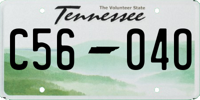 TN license plate C5604O
