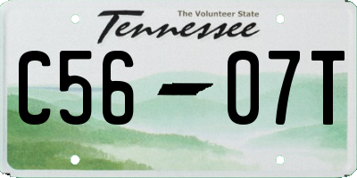 TN license plate C5607T