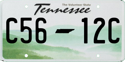 TN license plate C5612C