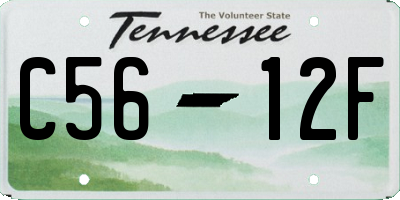 TN license plate C5612F