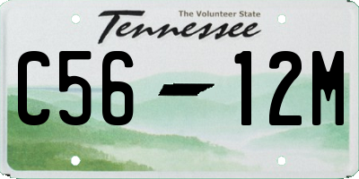 TN license plate C5612M