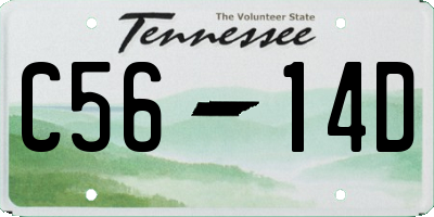 TN license plate C5614D