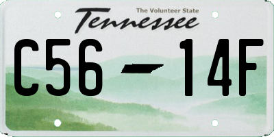TN license plate C5614F
