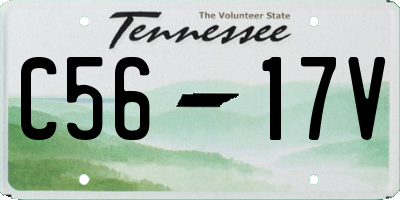 TN license plate C5617V