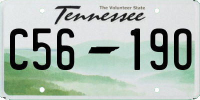 TN license plate C5619O