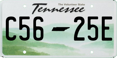 TN license plate C5625E