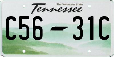 TN license plate C5631C