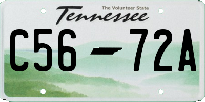 TN license plate C5672A