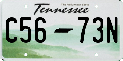 TN license plate C5673N