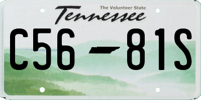 TN license plate C5681S