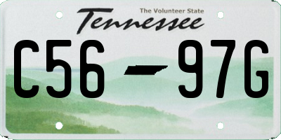 TN license plate C5697G