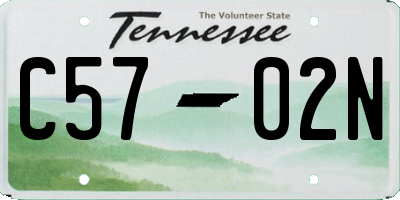 TN license plate C5702N
