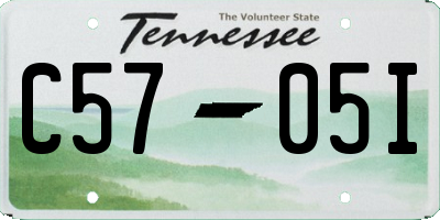 TN license plate C5705I