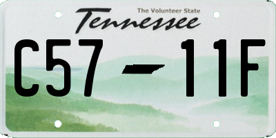 TN license plate C5711F