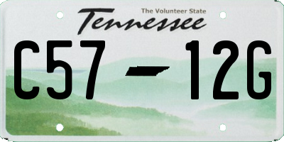TN license plate C5712G