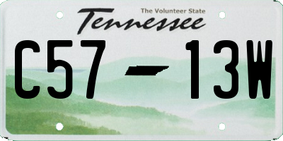 TN license plate C5713W