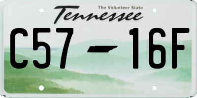 TN license plate C5716F