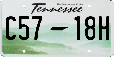 TN license plate C5718H