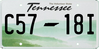 TN license plate C5718I