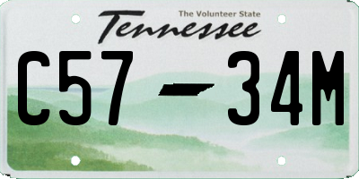 TN license plate C5734M