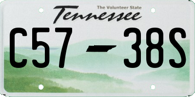 TN license plate C5738S