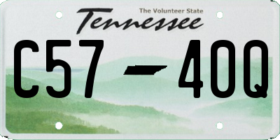 TN license plate C5740Q
