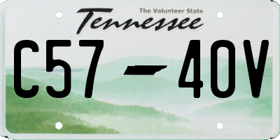 TN license plate C5740V