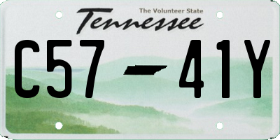 TN license plate C5741Y