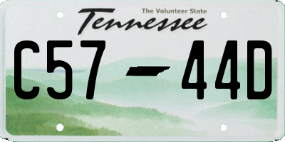 TN license plate C5744D