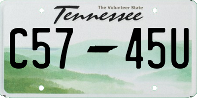 TN license plate C5745U