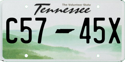 TN license plate C5745X