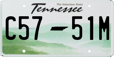 TN license plate C5751M