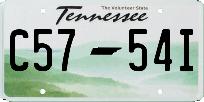 TN license plate C5754I