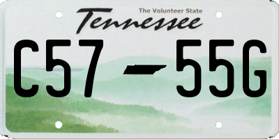 TN license plate C5755G
