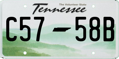 TN license plate C5758B