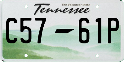 TN license plate C5761P