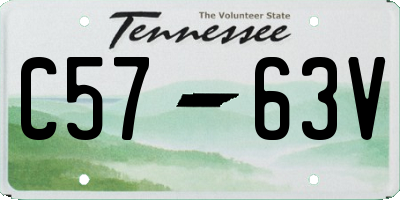 TN license plate C5763V