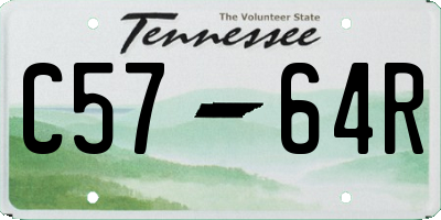 TN license plate C5764R